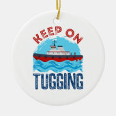 Tugboat Continue at Tugling Keramisch Ornament (Voorkant)
