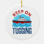 Tugboat Continue at Tugling Keramisch Ornament (Achterkant)