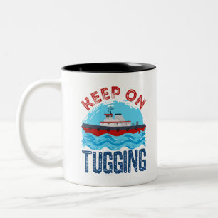 Tugboat Continue at Tugling Tweekleurige Koffiemok