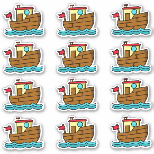 Tugboat Cute Sticker (Voorkant)