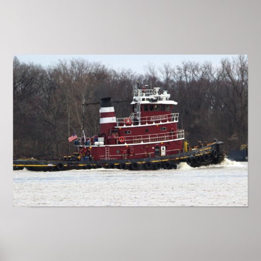 Tugboat op het Delaware River Poster (Voorkant)