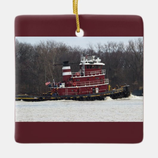 Tugboat Photo Ornament (Voorkant)