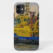 Tugboat sailing at river, montevideo, uruguay Case-Mate iPhone case (Achterkant)