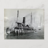 Tugboat Water Front Brooklyn Manhattan Briefkaart (Voorkant)
