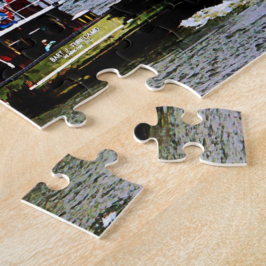 Tugboot aan de landing van Penn Legpuzzel (Zijkant)