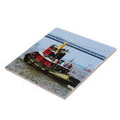 Tugboot aan de landing van Penn Tegeltje (Zijkant)