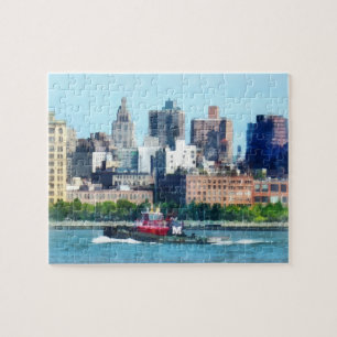 Tugboot Against Manhattan Skyline Legpuzzel