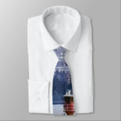 Tugboot door Manhattan Skyline Stropdas (Gebonden)