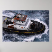 Tugboot in het Caribisch gebied Poster (Voorkant)