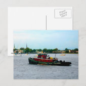 Tugboot Norfolk VA Briefkaart (Voorkant / Achterkant)