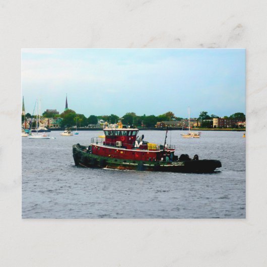 Tugboot Norfolk VA Briefkaart (Voorkant)
