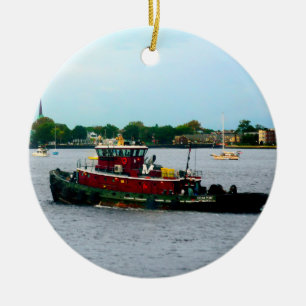 Tugboot Norfolk VA Keramisch Ornament