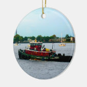 Tugboot Norfolk VA Keramisch Ornament (Links)