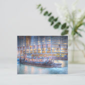 Tugboot op Chicago Briefkaart (Staand voorkant)