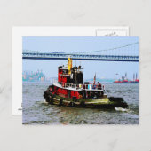 Tugboot op Penn's Land Philadelphia, PA Briefkaart (Voorkant / Achterkant)