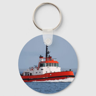 Tugboot op snelheid sleutelhanger