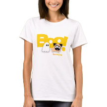 Tugg Boo! Witte T-shirts (geel)