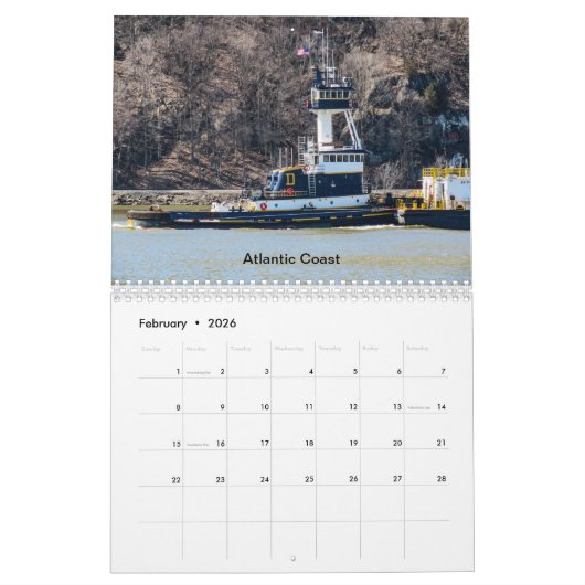 Tugs on the Hudson River 2019 Dann Marine Towing Kalender (Feb 2026)
