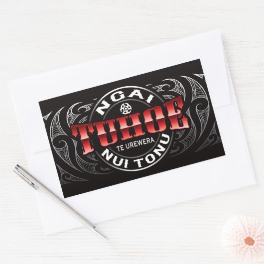 Tuhoe Lifer Moko Chrome Rechthoekige Sticker (Envelop)