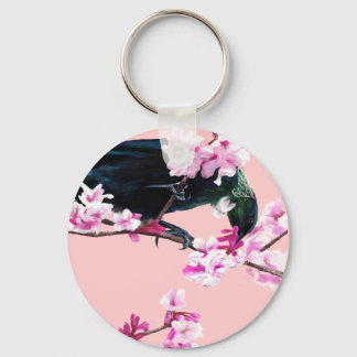 Tui Bird in the Cherry Blossom Sleutelhanger