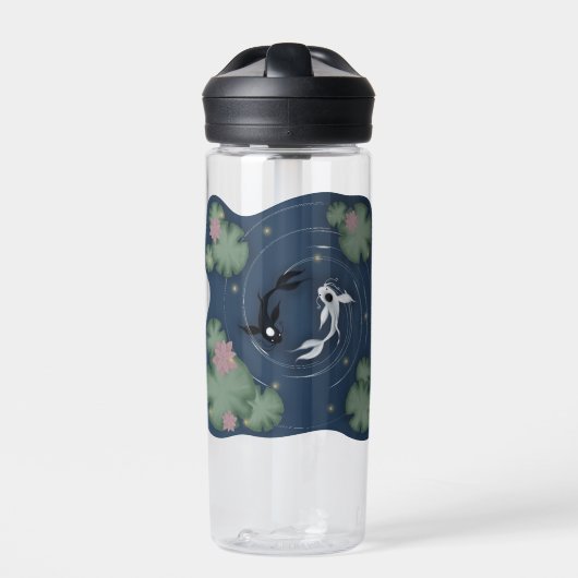 Tui en La, duwen en trekken, oceaan en maan Waterfles (Voorkant)