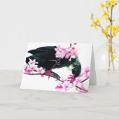 Tui het Voeden van de Vogel op de Bloesems van de Kaart (Gele Bloem)