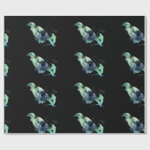Tui & Kowhai Bloemen Paua Seashell Inlay Cadeaupapier (Vlak)