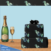 Tui & Kowhai Bloemen Paua Seashell Inlay Cadeaupapier