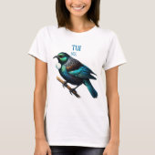 Tui - Native Bird of New Zealand T-shirt (Voorkant)