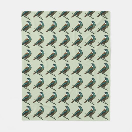 Tui Nieuw-Zeelands Vogel Fleece Deken (Voorkant)