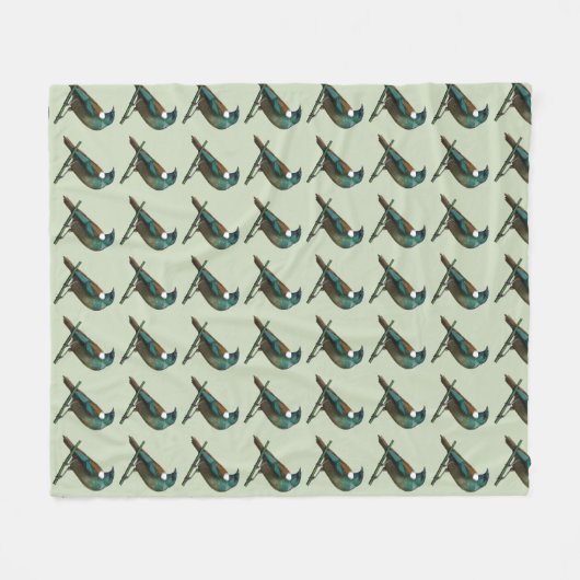 Tui Nieuw-Zeelands Vogel Fleece Deken (Voorkant (Horizontaal))