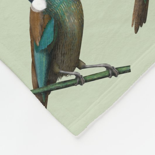 Tui Nieuw-Zeelands Vogel Fleece Deken (Hoek)