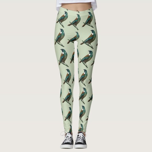 Tui Nieuw-Zeelands Vogel Leggings (Voorkant)