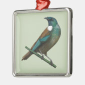 Tui Nieuw-Zeelands Vogel Metalen Ornament (Links)