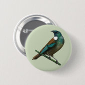 Tui Nieuw-Zeelands Vogel Ronde Button 5,7 Cm (Voorkant /achterkant)