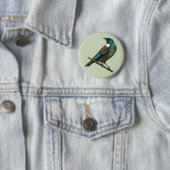 Tui Nieuw-Zeelands Vogel Ronde Button 5,7 Cm (In situ)