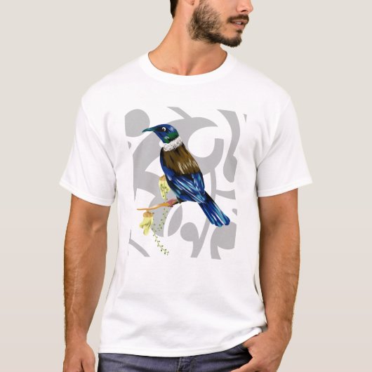 Tui Nieuw-Zeelandse inheemse vogel T-shirt (Voorkant)