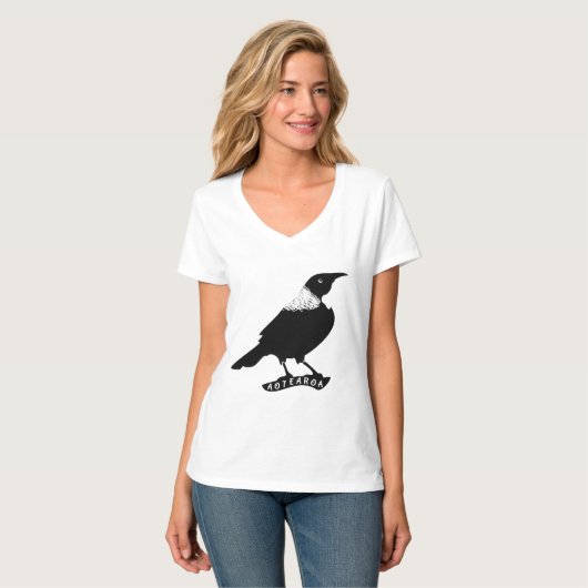 Tui | Nieuw-Zeelandse inheemse vogel T-shirt (Voorkant volledig)