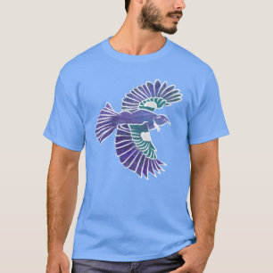 Tui Nieuw-Zeelandse vogel inheemse vogel retro T-shirt