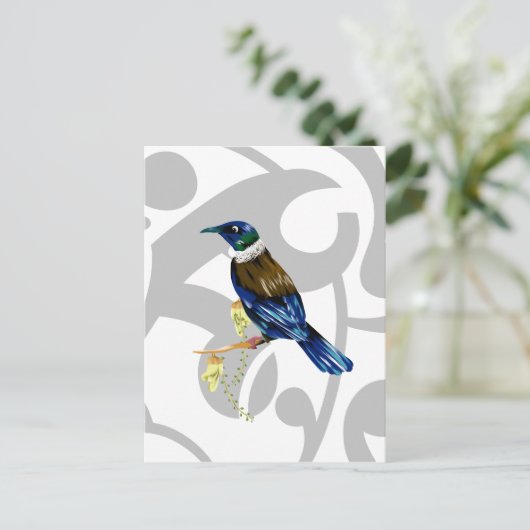 Tui NZ Bird Briefkaart (Staand voorkant)