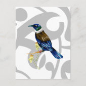 Tui NZ Bird Briefkaart (Voorkant)