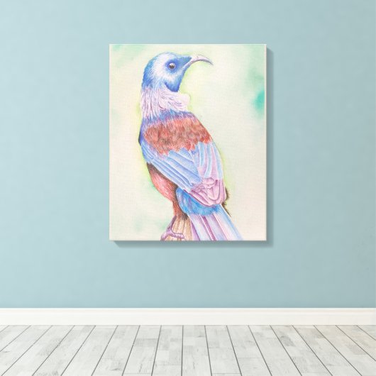Tui op canvas print (Insitu (Houten vloer))