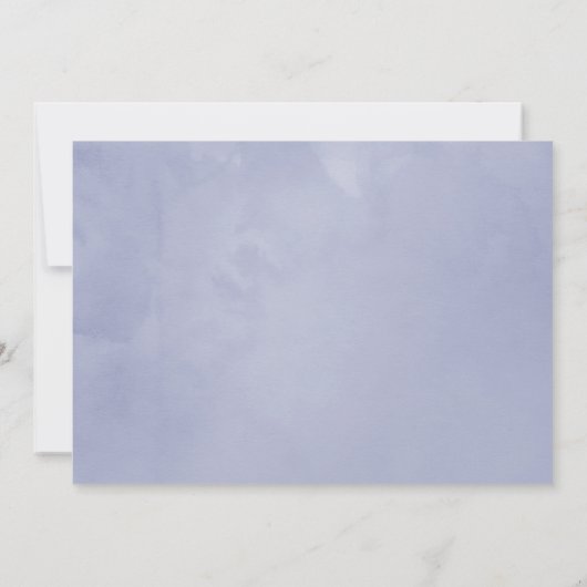 Tuigen van Blauwe Bloemenbruiloft Save the Date (Achterkant)