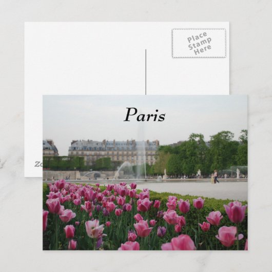 Tuileries Garden in bloom Briefkaart (Voorkant / Achterkant)