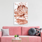 Tuileries Garden van het Louvre | Parijs, Frankrij Canvas Afdruk (Insitu (Woonkamer))