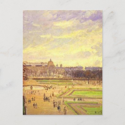 Tuileries Gardens 2 van Camille Pissarro Briefkaart (Voorkant)