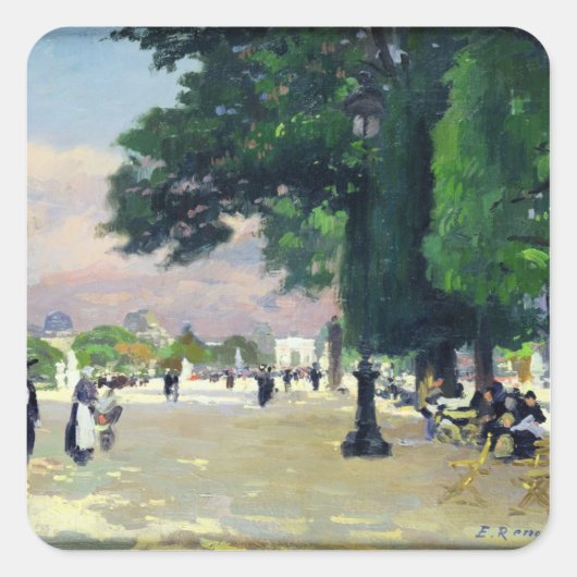 Tuileries Vierkante Sticker (Voorkant)
