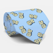 Tuimelende Dobbelstenen Hemelblauw Stropdas (Opgerold)