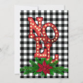 Tuimelende Noel op Kerstkaart met Buffalo Plaid (Voorkant)