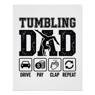 Tuimelende Vader Rijdt Betaal Klap Herhaal Shirt O Perfect Poster